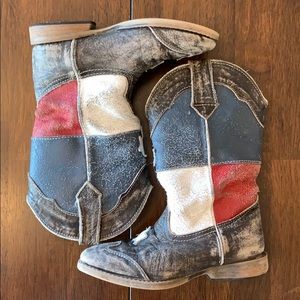 Roper little kids Texas Flag distressed boots
